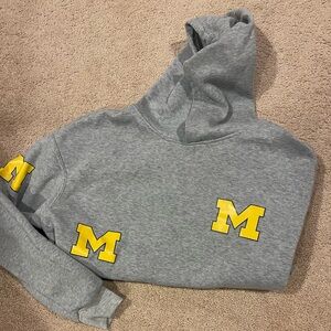Gray Hoodie with Yellow M Logo